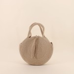 Sac rond en corde et coton beige | Hashtag Déco
