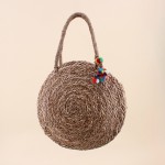 Sac rond en fibres naturelles beige | Hashtag Déco