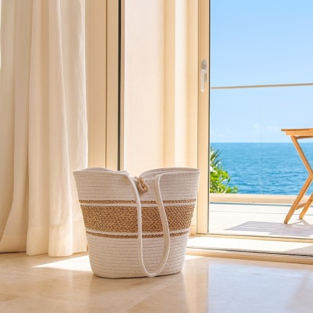 Sac cabas naturel en coton beige | Hashtag Déco