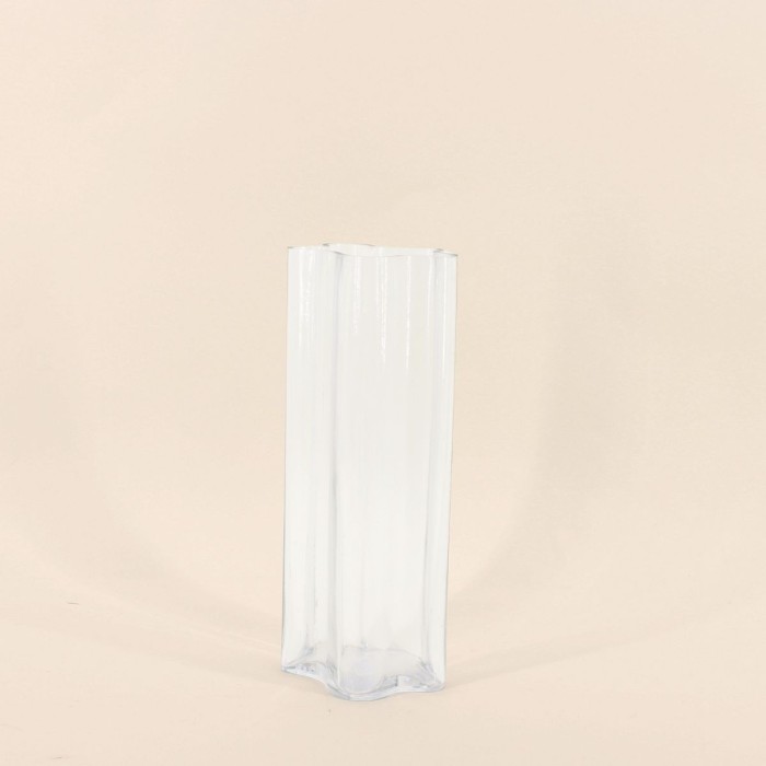 Vase en verre organique transparent 30cm | Hashtag Déco