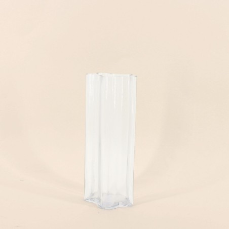 Vase en verre organique transparent 30cm | Hashtag Déco