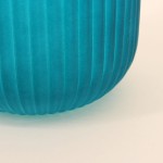 Vase en verre strié transparent 30x15cm | Hashtag Déco