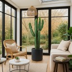 Cactus erytréa artificiel vert 167cm en plastique | Hashtag Déco