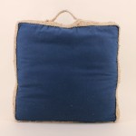 Coussin de sol tissu jute naturel 50x50cm | Hashtag Déco