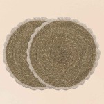 Sets de table fibres naturelles beige 35cm | Hashtag Déco
