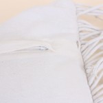 Coussin macramé blanc 40x60cm en tissu | Hashtag Déco