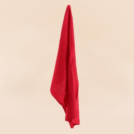 Set de 3 torchons coton gris beige rouge 50x70cm | Hashtag Déco