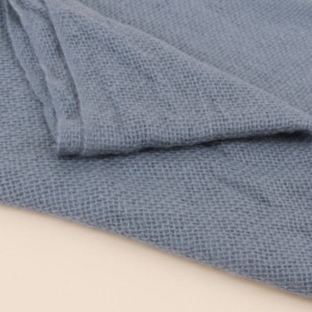 Plaid tricot effet mohair gris 150x180cm | Hashtag Déco