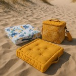 Glacière en tissu feuillage jaune | Hashtag Déco