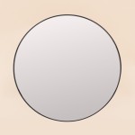 Miroir rond métal noir 80cm élégant | Hashtag Déco