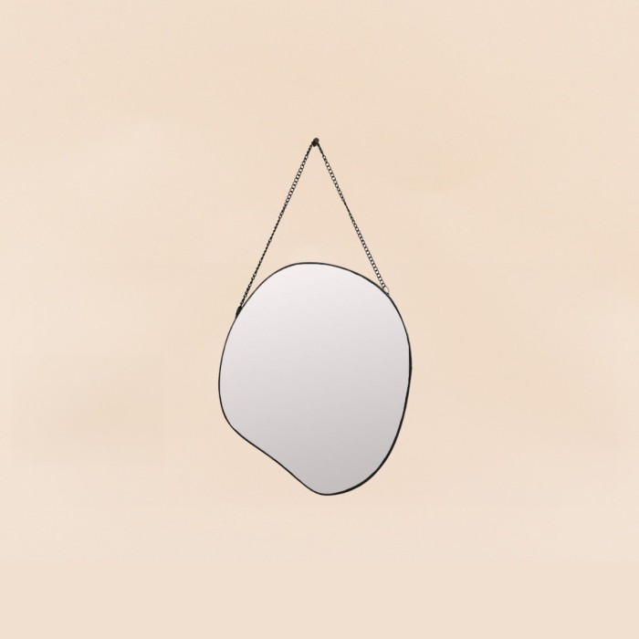 Miroir organique bois naturel 25x22cm | Hashtag Déco