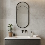 Miroir ovale métal noir 50x22cm élégant | Hashtag Déco