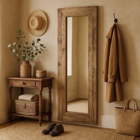 Miroir mural noir épais 170x70cm en métal | Hashtag Déco