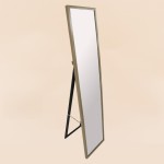 Miroir sur pied effet bois naturel 140x30cm | Hashtag Déco