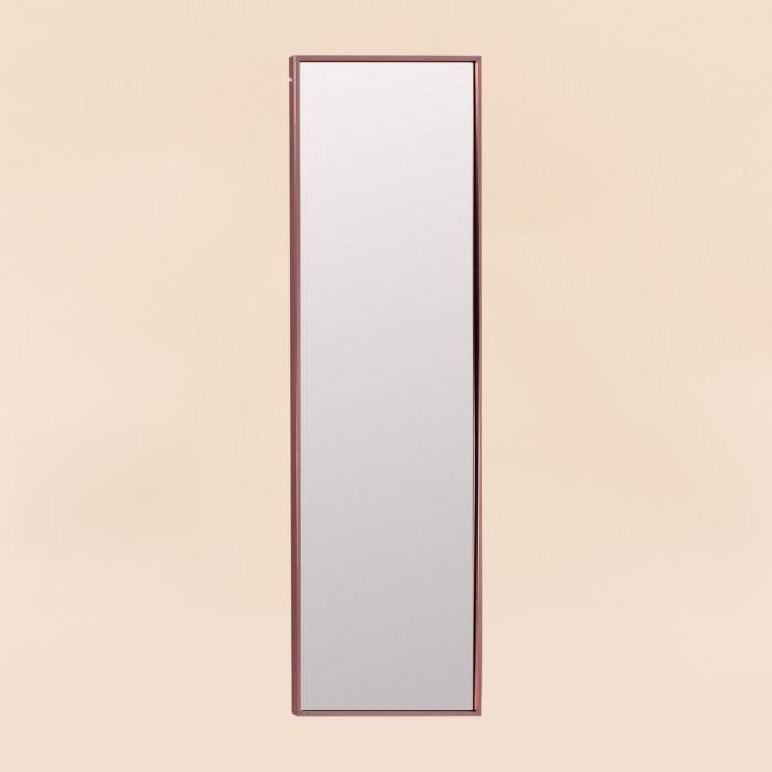 Miroir rectangulaire rose métal 120x30cm | Hashtag Déco