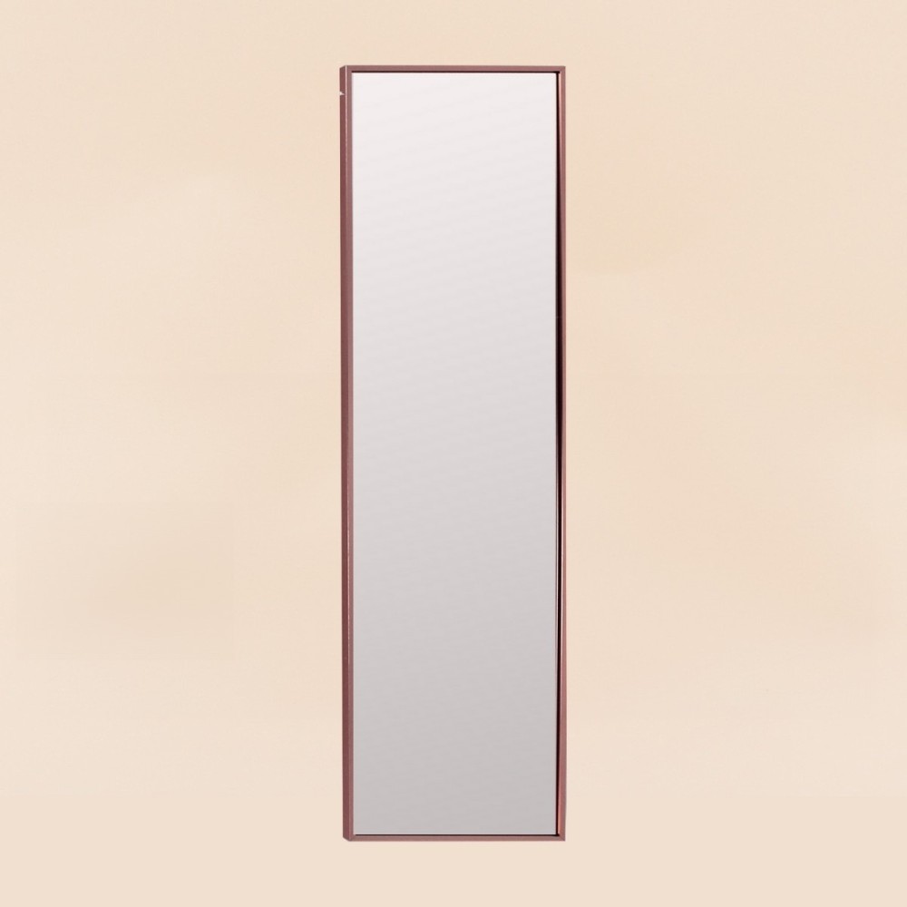 Miroir rectangulaire rose métal 120x30cm | Hashtag Déco