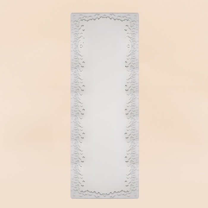 Miroir rectangulaire papillon métal noir 120x30cm | Hashtag Déco