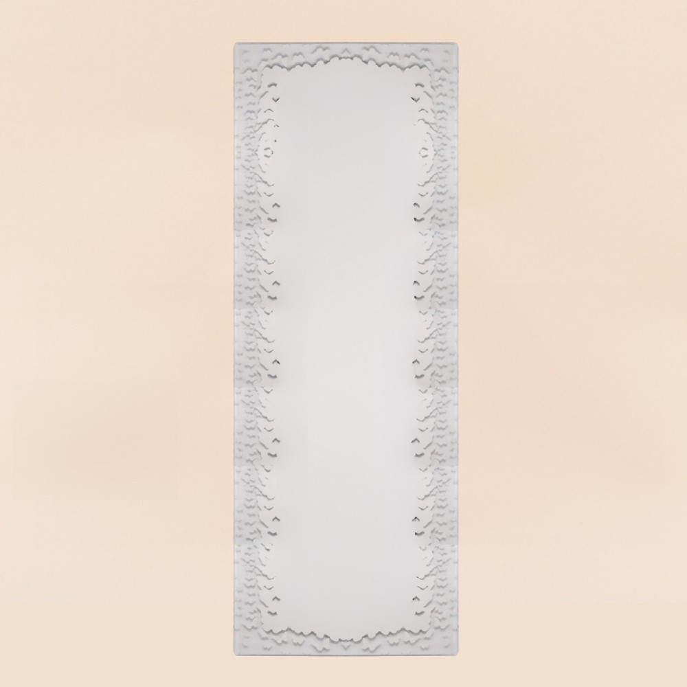 Miroir rectangulaire papillon métal noir 120x30cm | Hashtag Déco