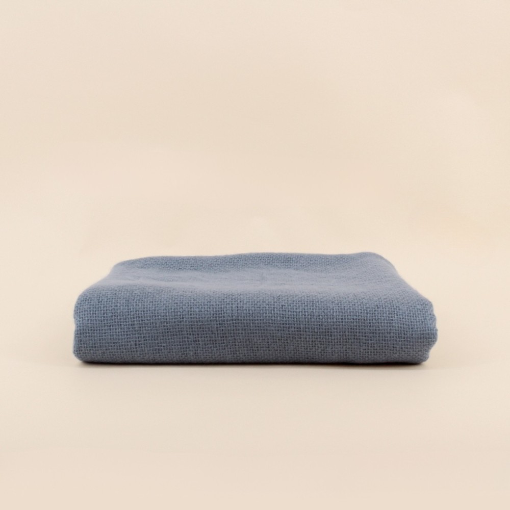 Plaid tricot effet mohair gris 150x180cm | Hashtag Déco