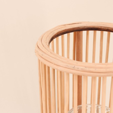 Lanterne ronde en bambou 38x18cm