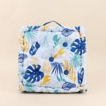 Coussin de sol blanc motifs tropical coton | Hashtag Déco