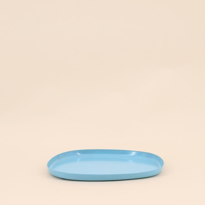 Plateau en métal organique rose 19cm