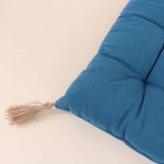 Lot de 4 galettes de chaises coton bleu 40cm | Hashtag Déco