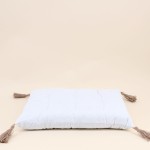 Lot de 4 galettes de chaises coton blanc 40cm | Hashtag Déco