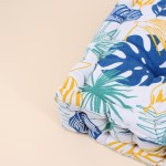 Coussin de sol blanc motifs tropical coton | Hashtag Déco