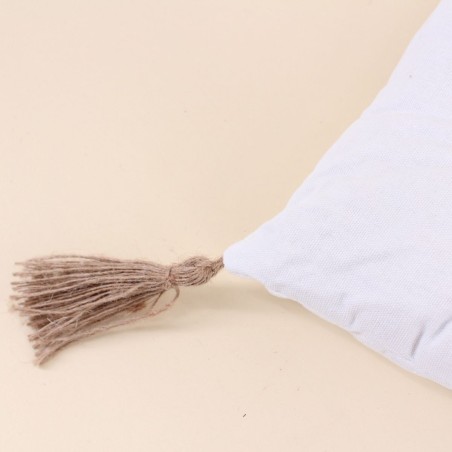 Lot de 4 galettes de chaises coton blanc 40cm | Hashtag Déco