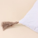 Lot de 4 galettes de chaises coton blanc 40cm | Hashtag Déco