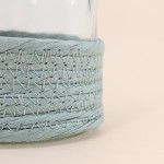 Set de 2 photophores verre et corde beige | Hashtag Déco
