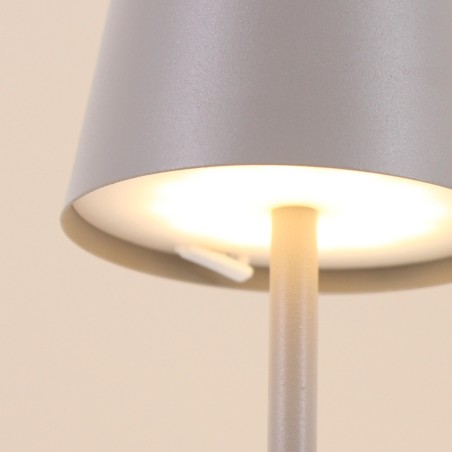 Lampe USB en métal 27cm - Noir, blanc, taupe