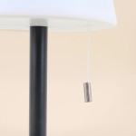 Lampe USB en métal noir abat-jour blanc 30cm