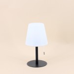 Lampe USB en métal noir abat-jour blanc 30cm