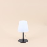 Lampe USB style vintage en métal noir et blanc 20cm