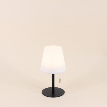 Lampe USB style vintage en métal noir et blanc 20cm