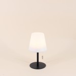 Lampe USB style vintage en métal noir et blanc 20cm