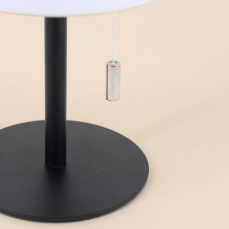 Lampe USB style vintage en métal noir et blanc 20cm