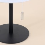 Lampe USB style vintage en métal noir et blanc 20cm