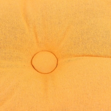 Coussin de sol jaune en tissu 40x40cm | Hashtag Déco
