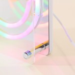 Cadre néon smile multicolore 15x15cm