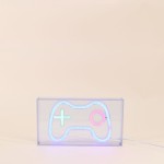 Cadre néon gamer console multicolore 23x13cm