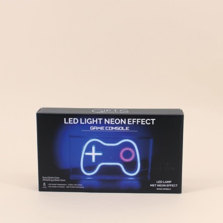 Cadre néon gamer console multicolore 23x13cm