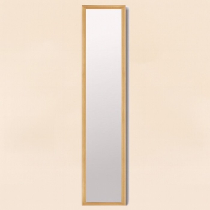 Miroir sur pied effet bois naturel 140x30cm | Hashtag Déco
