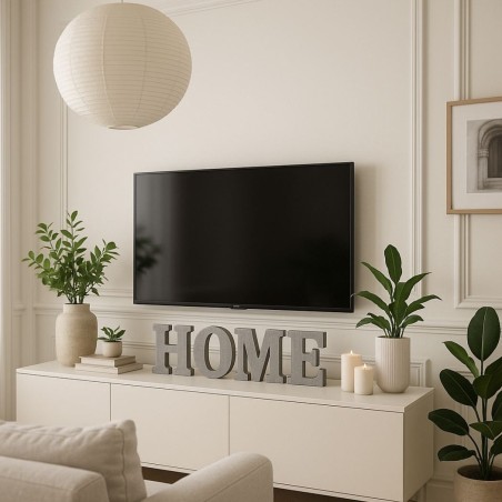 Mot déco "Home" 83cm bois blanc | Hashtag Déco