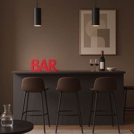 Mot décoratif bar rouge en métal 50x30cm | Hashtag Déco