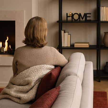 Mot déco "home" noir en bois 33cm | Hashtag Déco