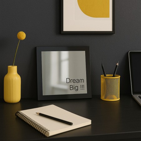Miroir carré dream big bois blanc 20x20cm | Hashtag Déco