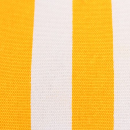 Coussin rayé jaune et blanc en coton 40x40cm | Hashtag Déco